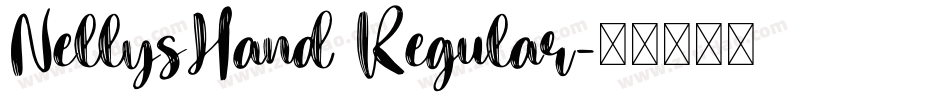 NellysHand Regular字体转换